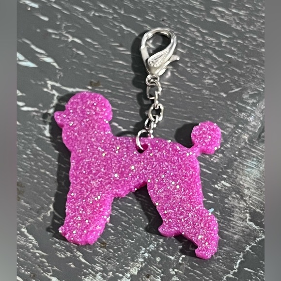 Handmade pink poodle keychain​​ - Picture 1 of 3